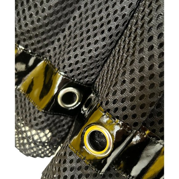 Tripp NYC Vinyl, Net and Grommet Mini Skirt size M - Picture 3 of 6